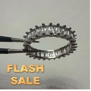 Elegant Silver Women's Eternity Ring